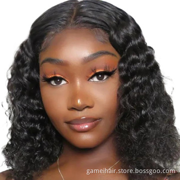 4x4 5x5 HD Invisible Lace Wig Pre Plucked With Baby Hair Swiss Lace Closure Wig Virgin Malaysian Human Kinky Straight Hair Wig